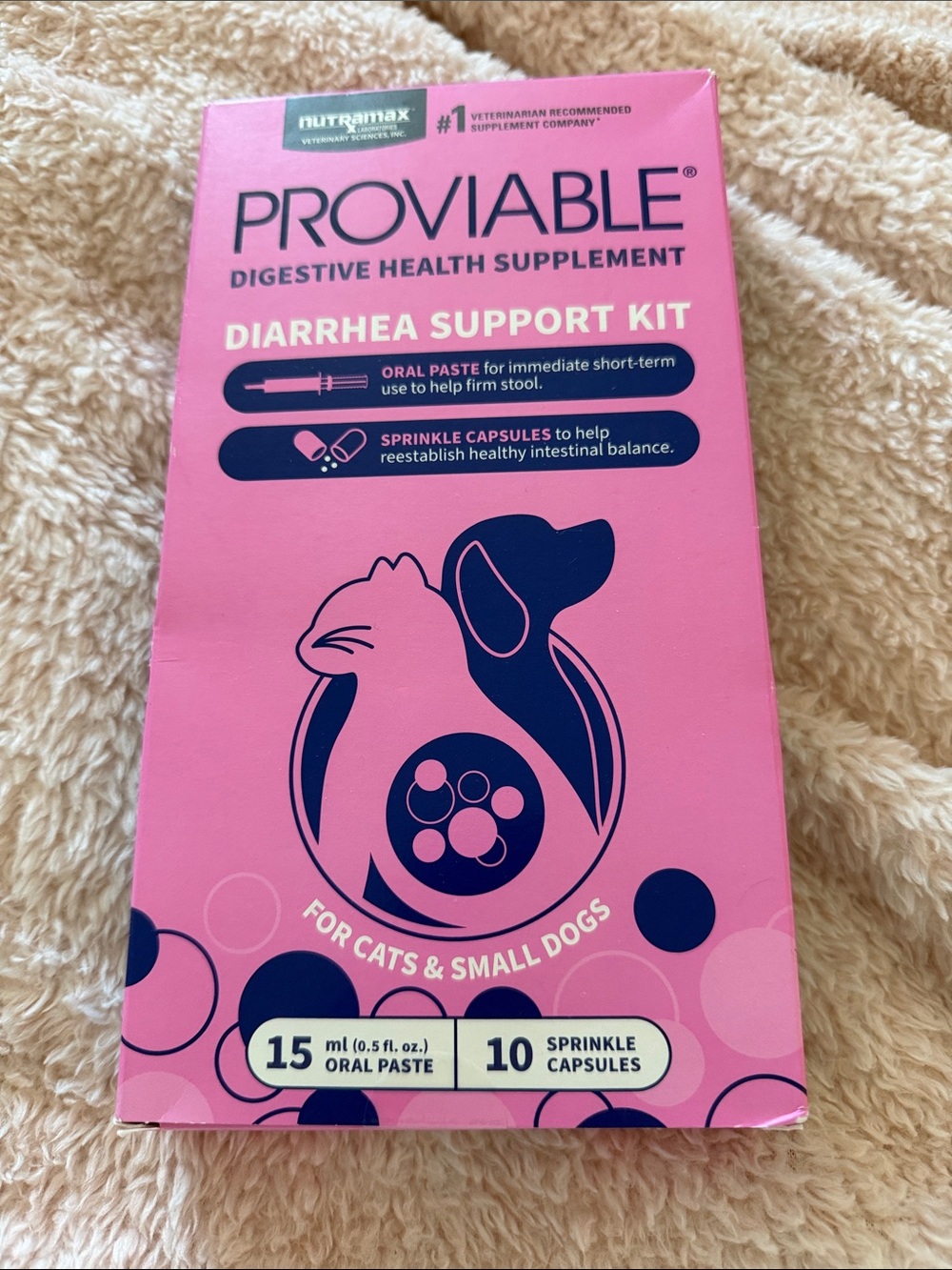 Proviable Digestive Health Diarrhea Support Kit for Cats & Small Dogs - Pink